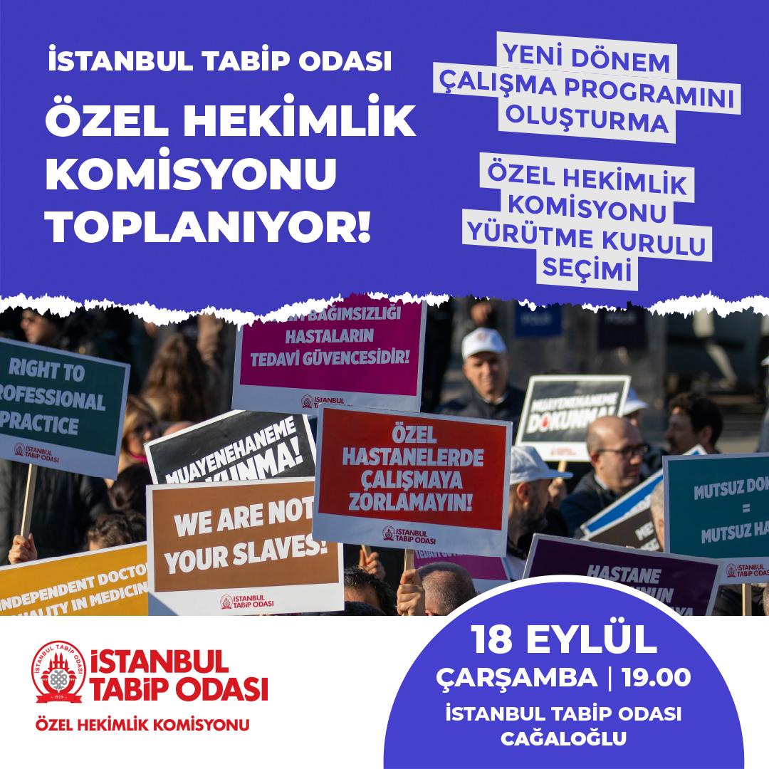 İstanbul Tabip Odası Özel Hekimlik Komisyonu Toplanıyor