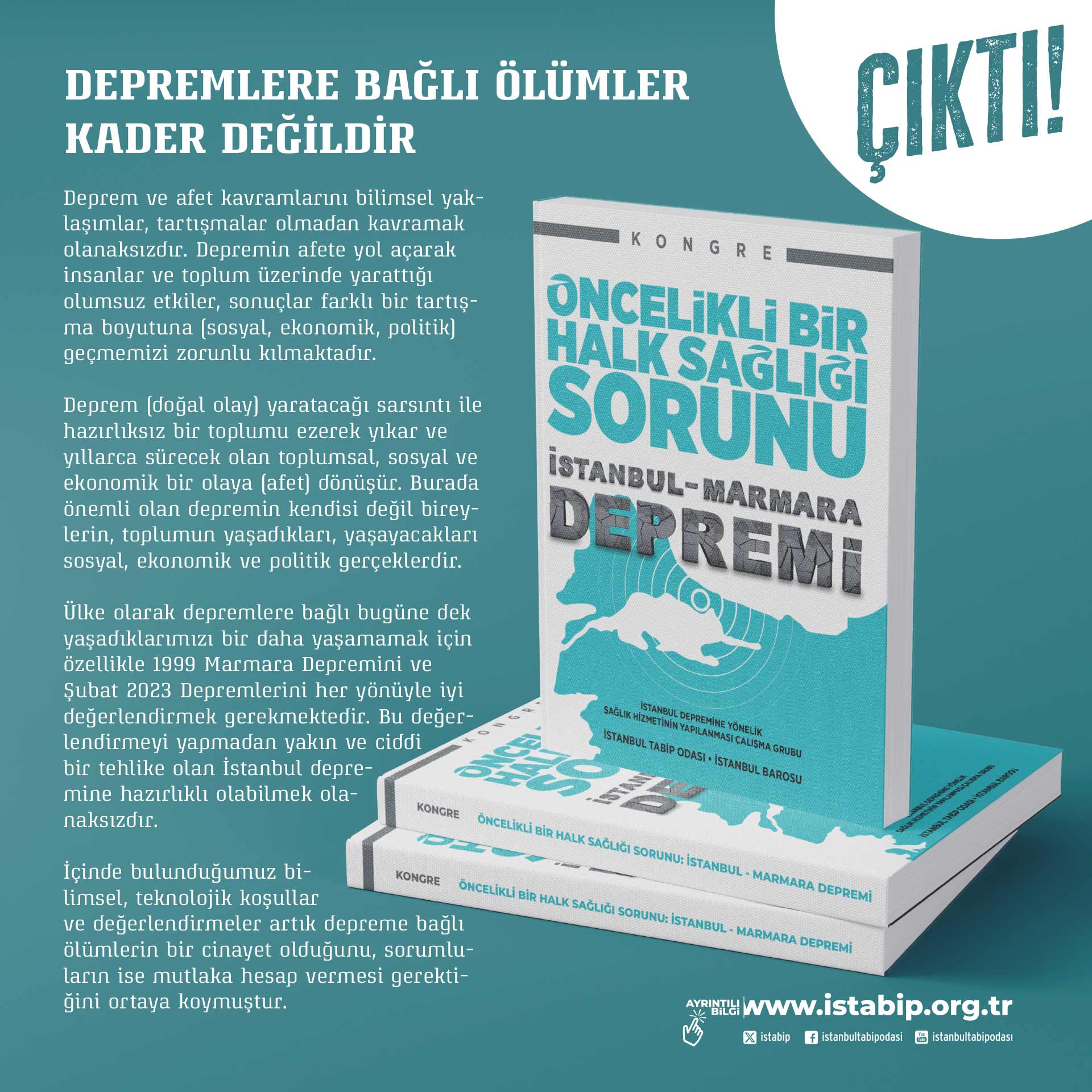  Kitaplar Öncelikli Bir Halk Sağlığı Sorunu İstanbul- Marmara Depremi